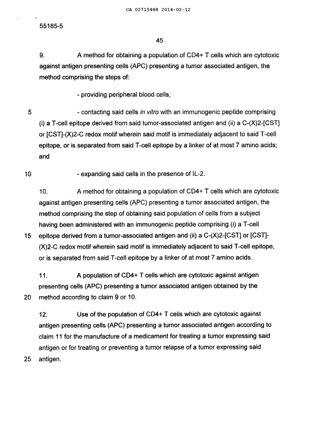 Document de brevet canadien 2715488. Revendications 20131212. Image 2 de 4