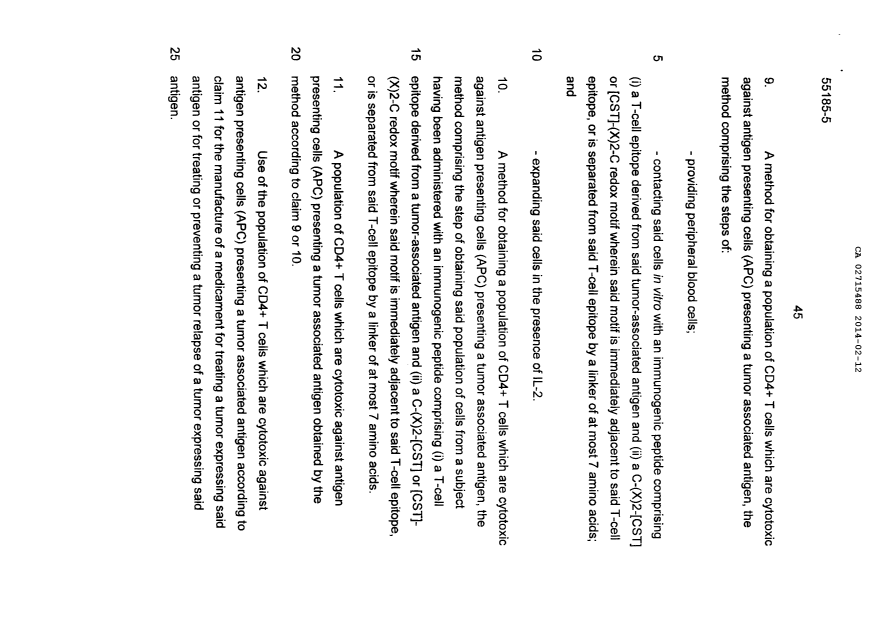 Document de brevet canadien 2715488. Revendications 20131212. Image 2 de 4