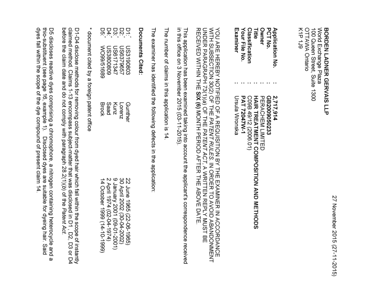 Document de brevet canadien 2717914. Poursuite-Amendment 20141227. Image 1 de 3