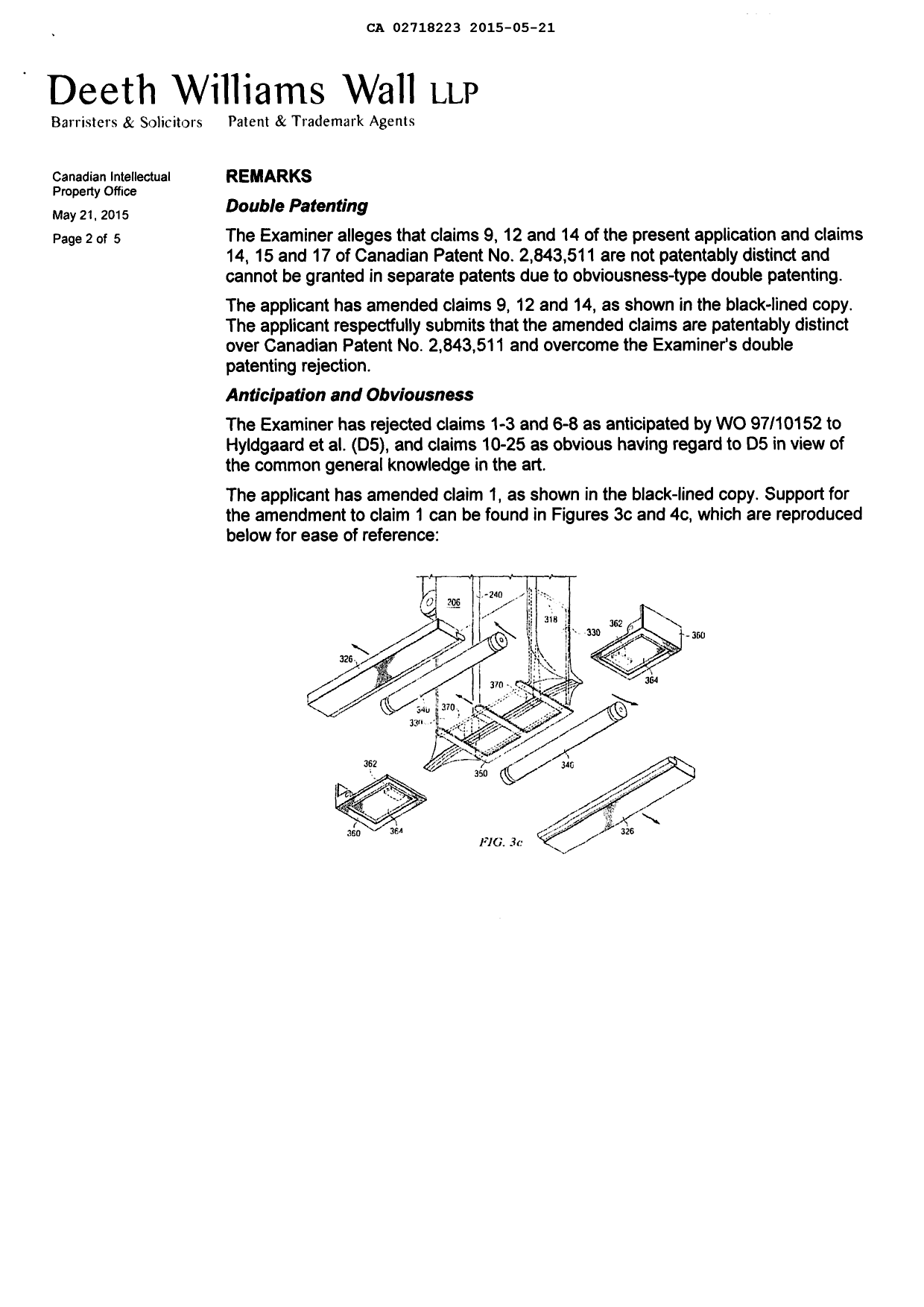Document de brevet canadien 2718223. Poursuite-Amendment 20141221. Image 2 de 27