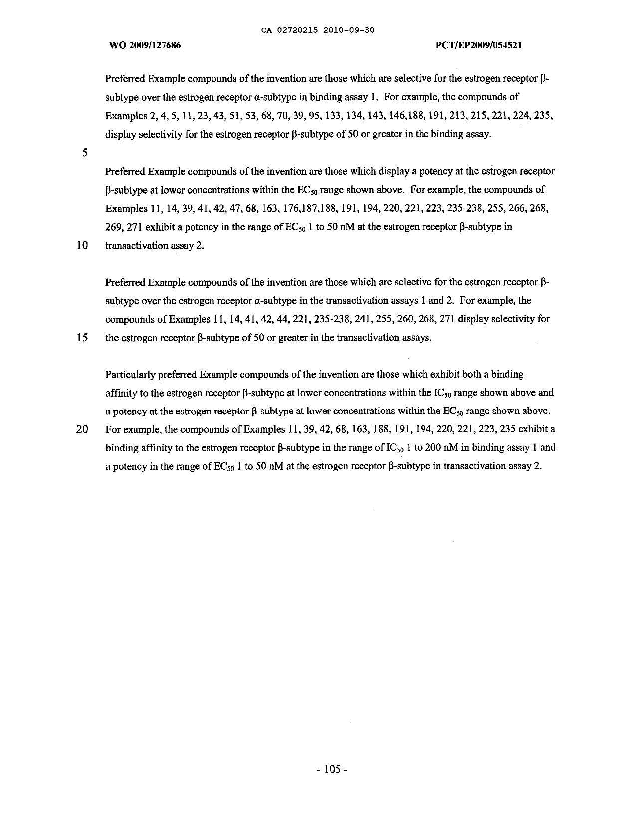 Document de brevet canadien 2720215. Description 20161218. Image 105 de 105