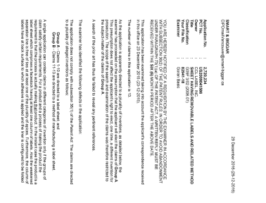 Document de brevet canadien 2720234. Poursuite-Amendment 20151229. Image 1 de 3