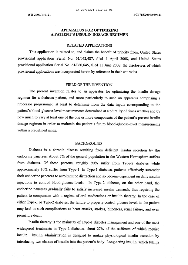 Document de brevet canadien 2720304. Description 20091201. Image 1 de 29