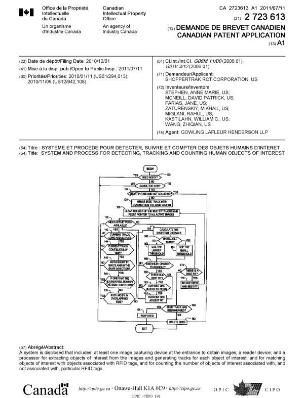 Document de brevet canadien 2723613. Page couverture 20101205. Image 1 de 1