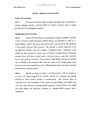 Document de brevet canadien 2724976. Description 20091219. Image 1 de 23