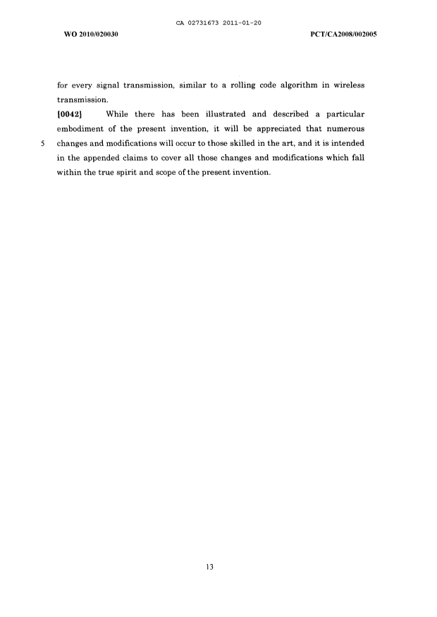 Canadian Patent Document 2731673. Description 20110120. Image 13 of 13