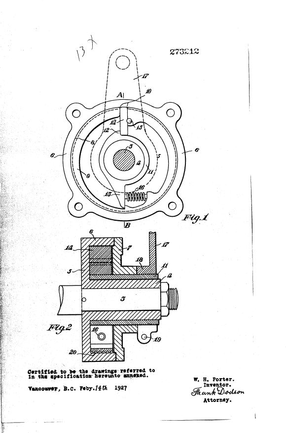 Canadian Patent Document 273212. Drawings 19951027. Image 1 of 1