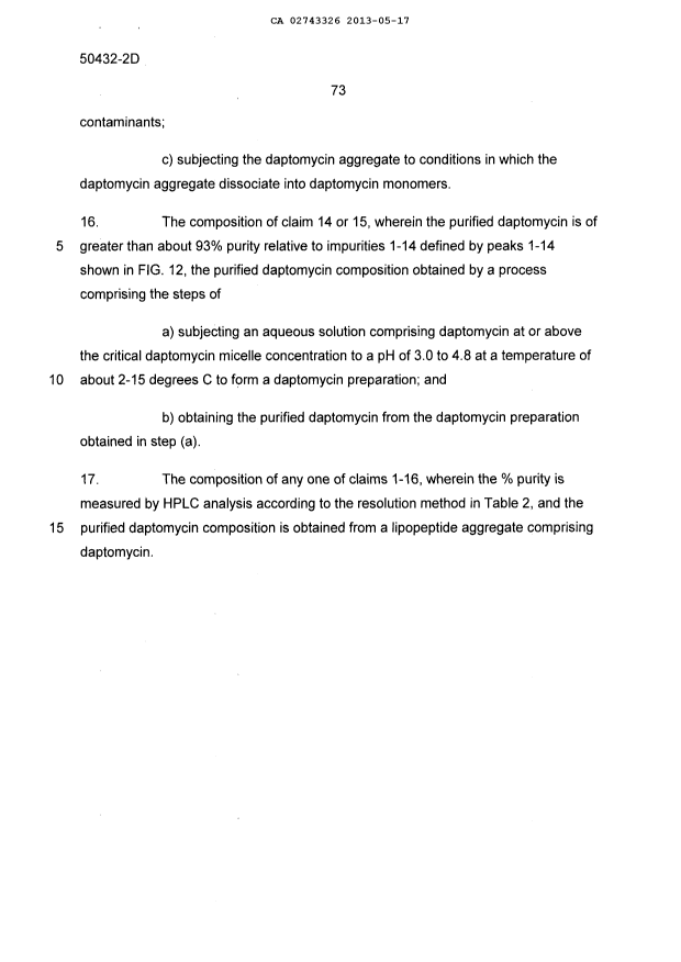 Document de brevet canadien 2743326. Revendications 20121217. Image 5 de 5
