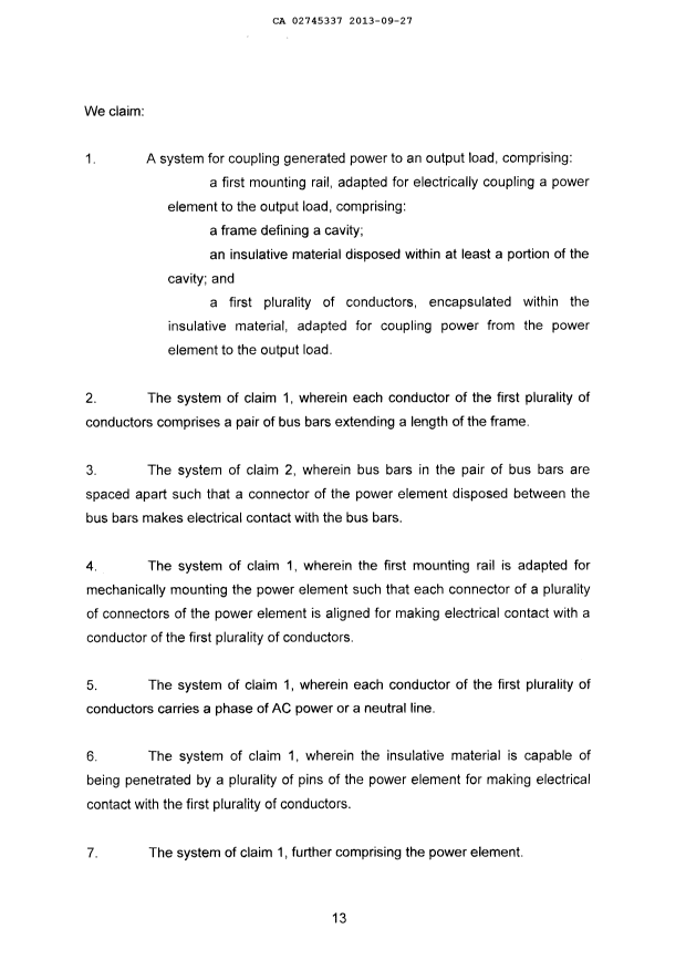 Document de brevet canadien 2745337. Revendications 20121227. Image 1 de 3