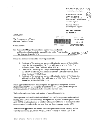 Canadian Patent Document 2770512. Assignment 20150609. Image 1 of 21