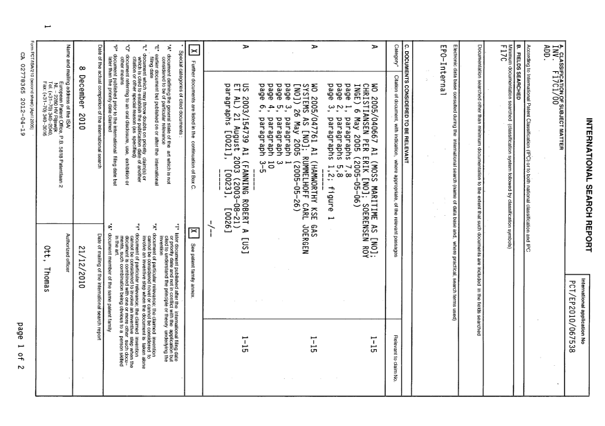 Canadian Patent Document 2778365. PCT 20120419. Image 1 of 4