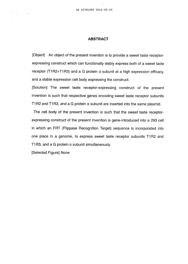 Document de brevet canadien 2781655. Abrégé 20120523. Image 1 de 1