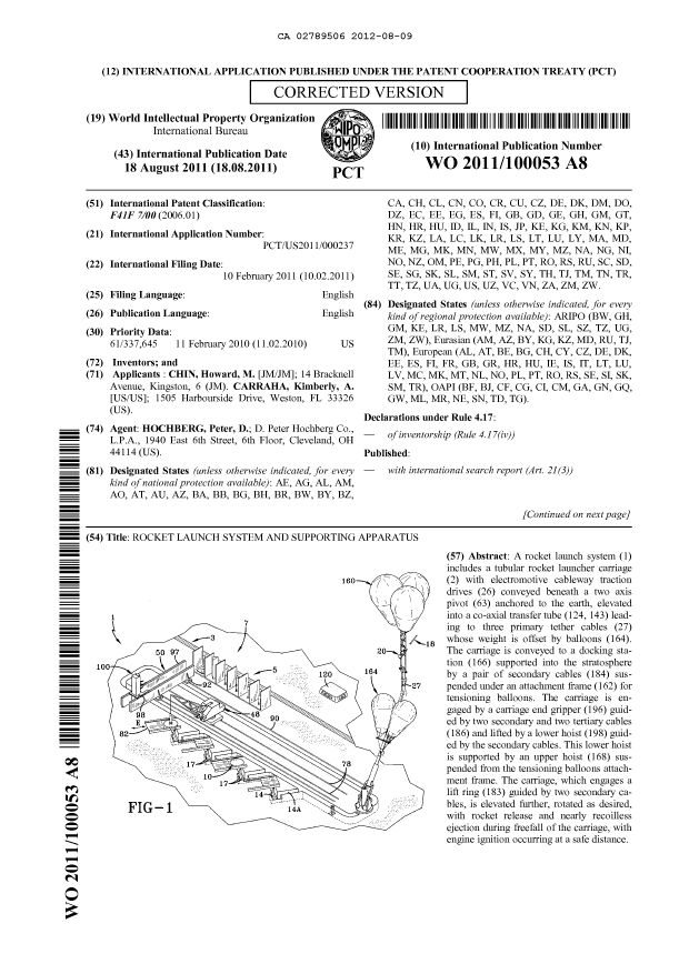 Document de brevet canadien 2789506. Abrégé 20121116. Image 1 de 2