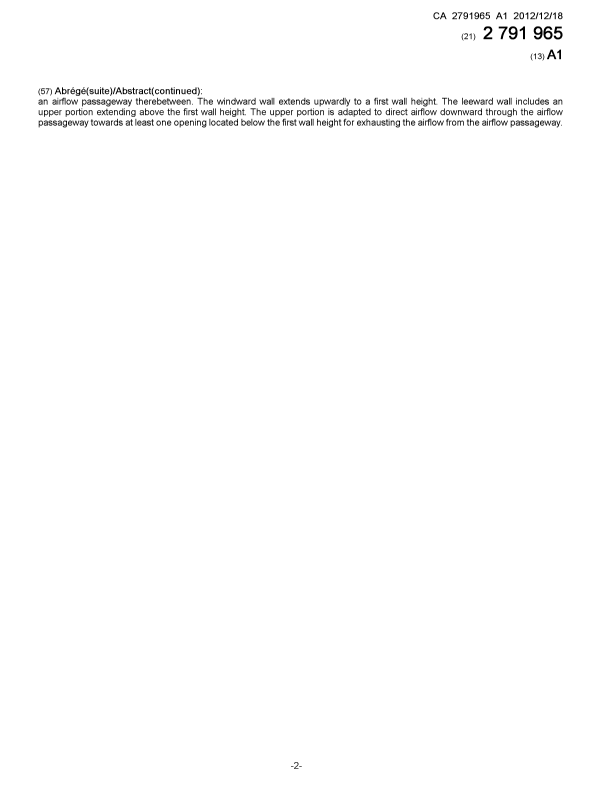 Document de brevet canadien 2791965. Page couverture 20130102. Image 2 de 2