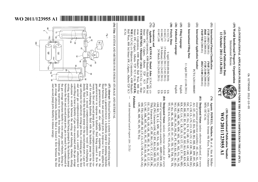 Document de brevet canadien 2795645. Abrégé 20121005. Image 1 de 1