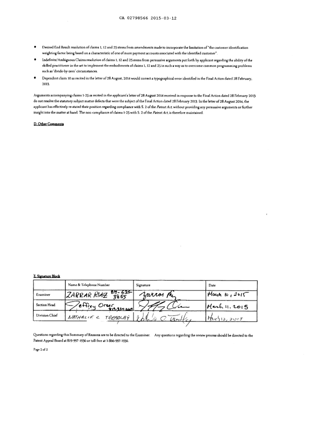 Document de brevet canadien 2798566. Poursuite-Amendment 20141227. Image 4 de 4