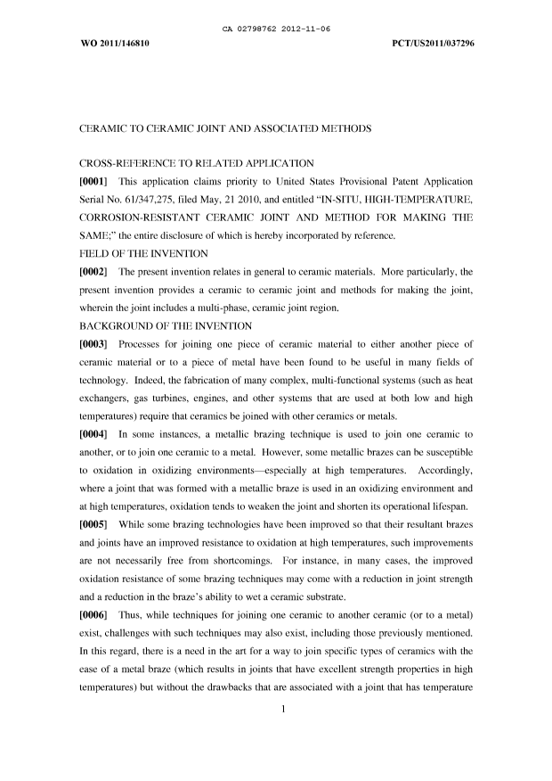 Canadian Patent Document 2798762. Description 20121106. Image 1 of 19