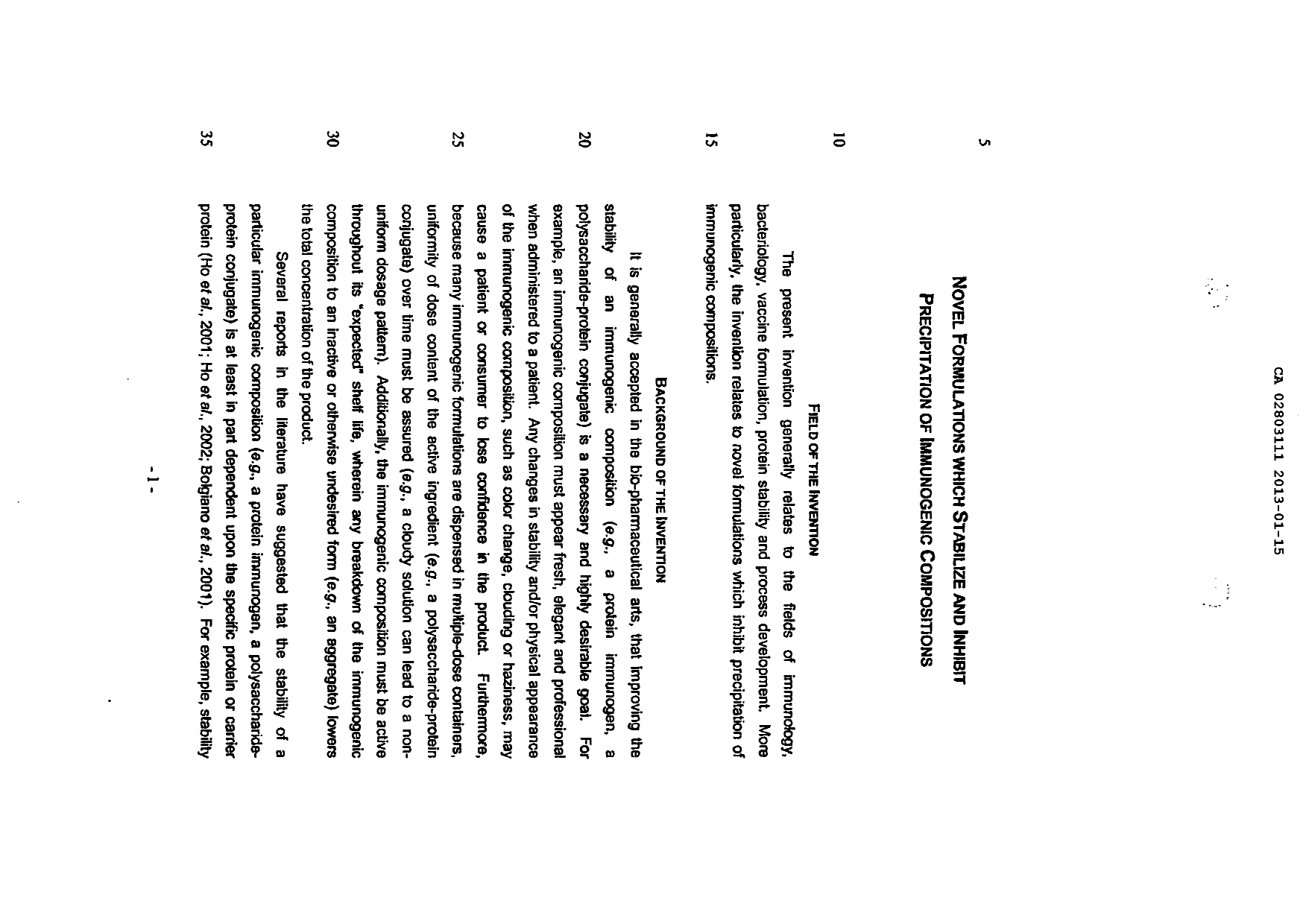 Canadian Patent Document 2803111. Description 20121215. Image 1 of 42