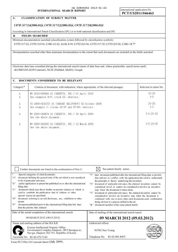 Document de brevet canadien 2806352. PCT 20121222. Image 1 de 10