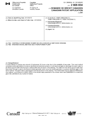 Canadian Patent Document 2806834. Cover Page 20121229. Image 1 of 1