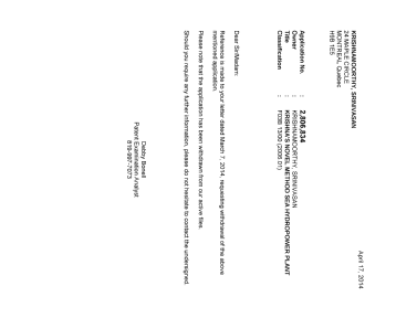 Canadian Patent Document 2806834. Correspondence 20131217. Image 1 of 1