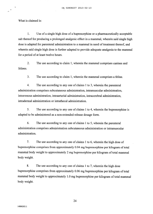 Document de brevet canadien 2808237. Revendications 20130214. Image 1 de 3