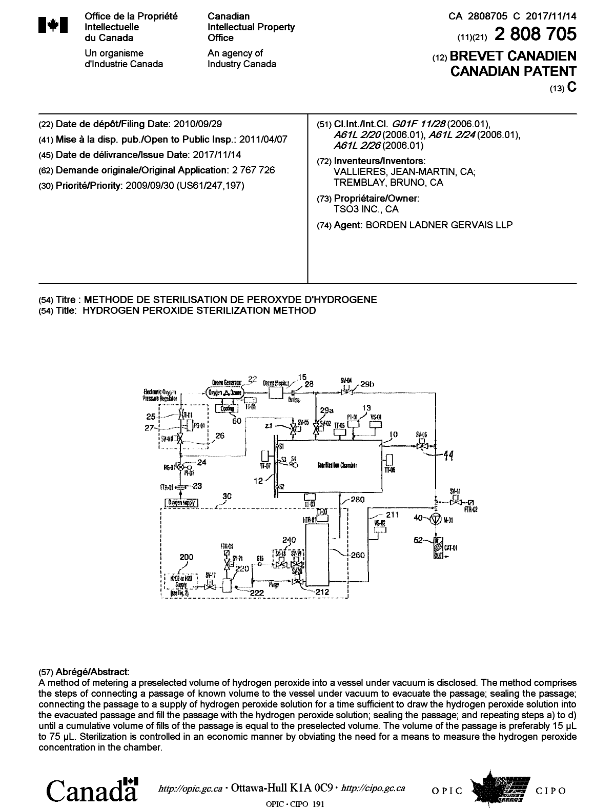 Document de brevet canadien 2808705. Page couverture 20161218. Image 1 de 1