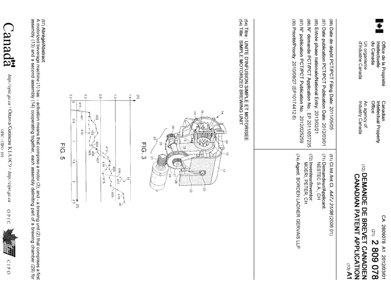 Canadian Patent Document 2809078. Cover Page 20121223. Image 1 of 2