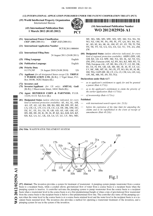 Document de brevet canadien 2809088. Abrégé 20121221. Image 1 de 1
