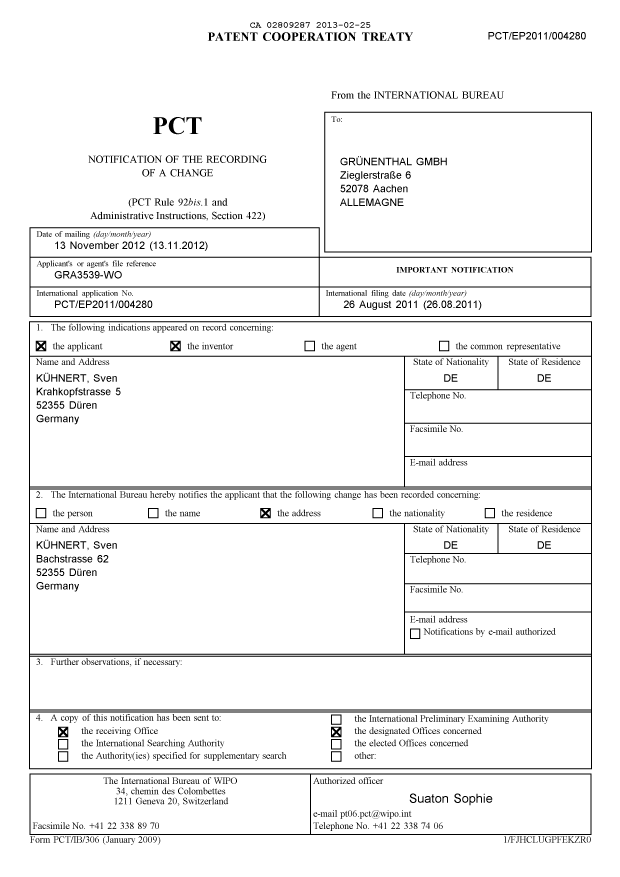 Document de brevet canadien 2809287. PCT 20130225. Image 1 de 14