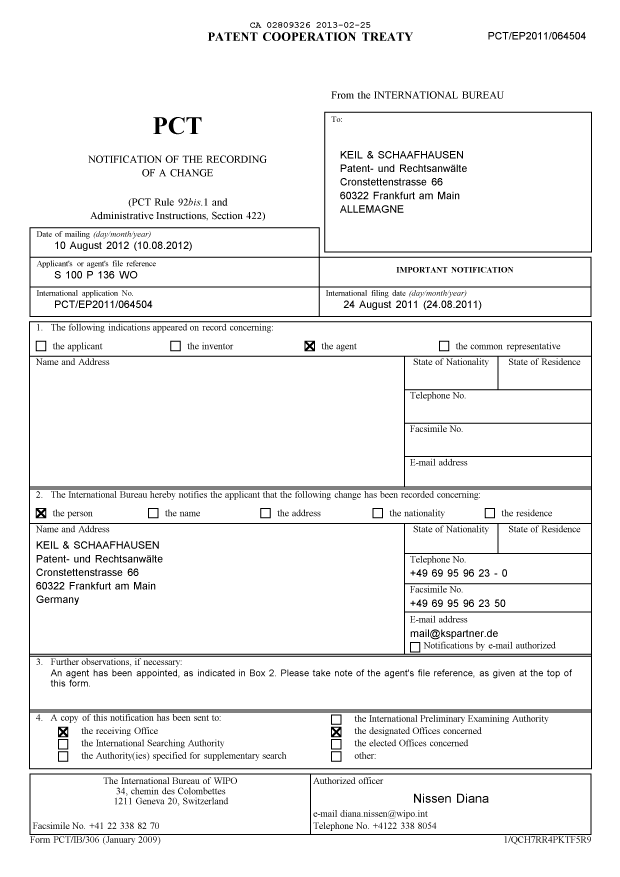 Document de brevet canadien 2809326. PCT 20130225. Image 1 de 26