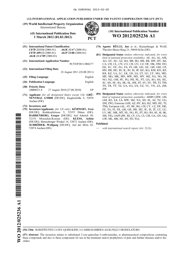 Document de brevet canadien 2809341. Abrégé 20130225. Image 1 de 1
