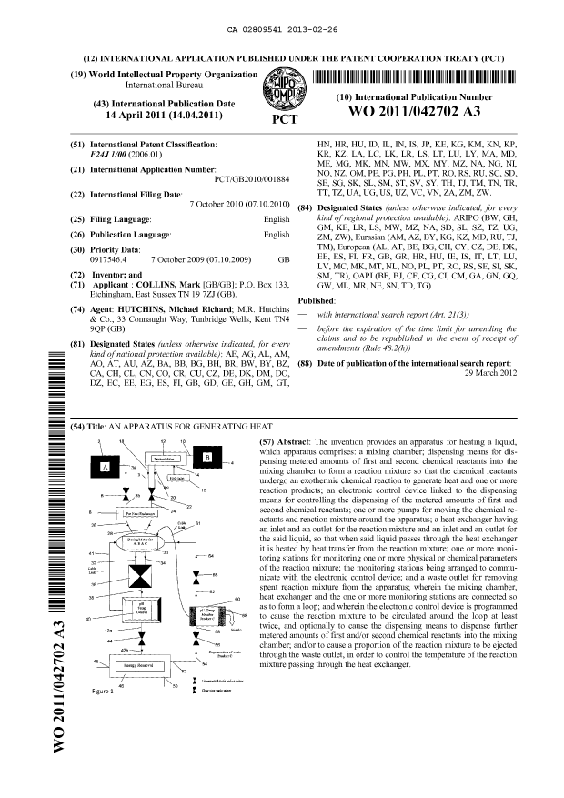 Document de brevet canadien 2809541. Abrégé 20121226. Image 1 de 1