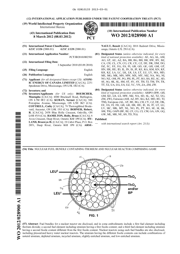Document de brevet canadien 2810133. Abrégé 20121201. Image 1 de 1