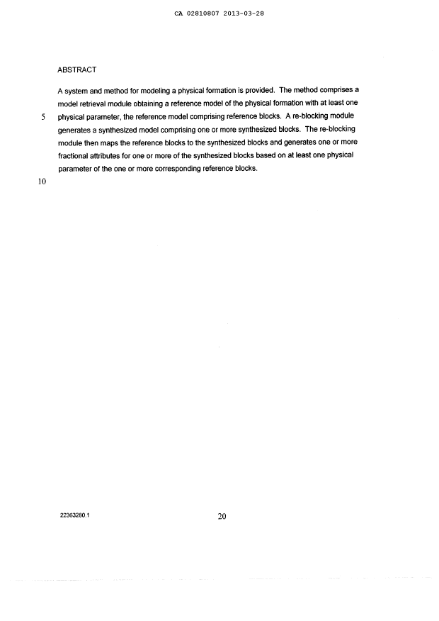 Document de brevet canadien 2810807. Abrégé 20121228. Image 1 de 1