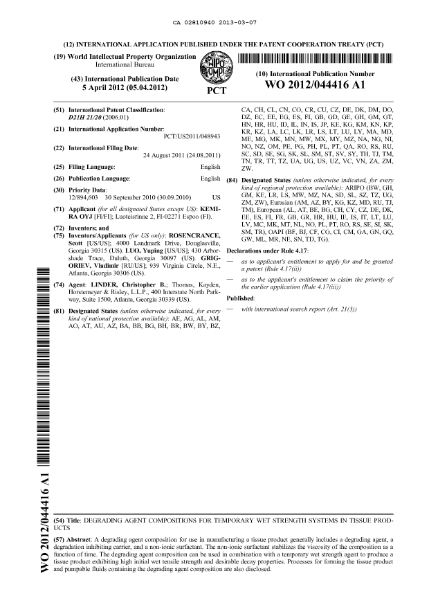 Document de brevet canadien 2810940. Abrégé 20130307. Image 1 de 1