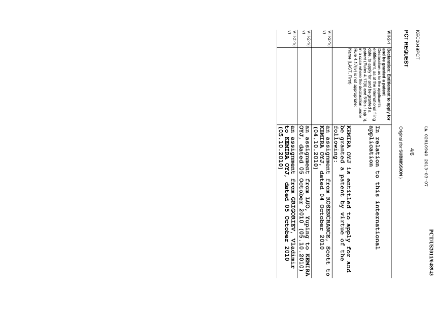 Document de brevet canadien 2810940. Cession 20130307. Image 9 de 9