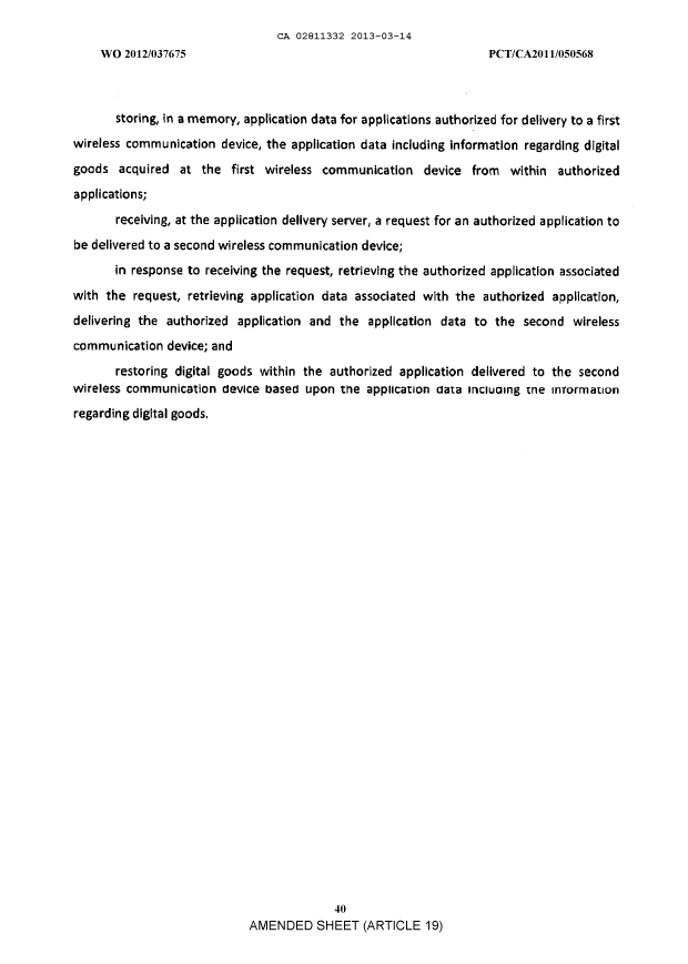 Document de brevet canadien 2811332. Revendications 20121214. Image 4 de 4