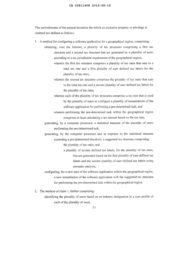 Document de brevet canadien 2811408. Revendications 20151216. Image 1 de 10