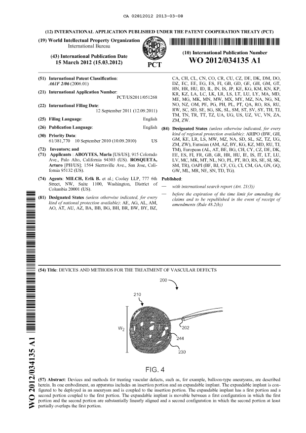 Document de brevet canadien 2812012. Abrégé 20130308. Image 1 de 1