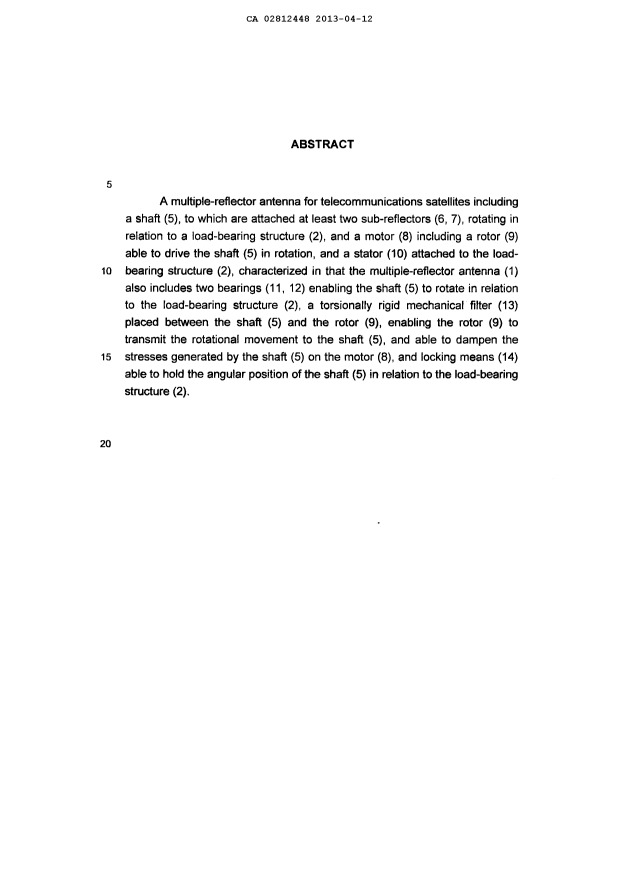 Document de brevet canadien 2812448. Abrégé 20130412. Image 1 de 1