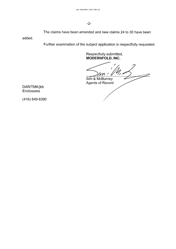 Canadian Patent Document 2812564. Prosecution-Amendment 20161212. Image 2 of 11