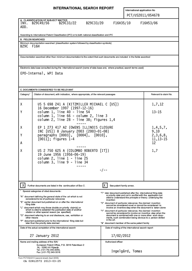 Document de brevet canadien 2812572. PCT 20121225. Image 1 de 17