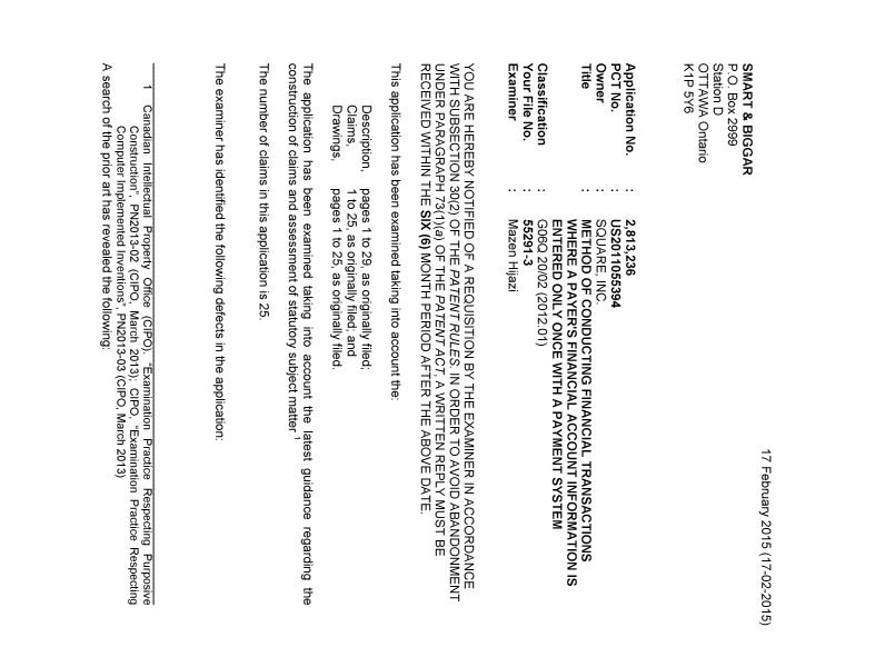 Document de brevet canadien 2813236. Poursuite-Amendment 20141217. Image 1 de 4