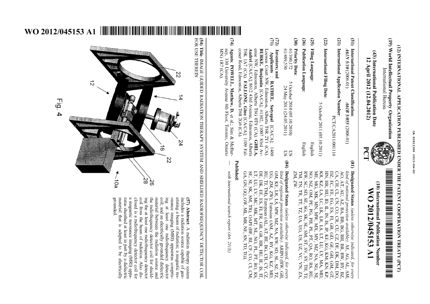 Document de brevet canadien 2813306. Abrégé 20121202. Image 1 de 1