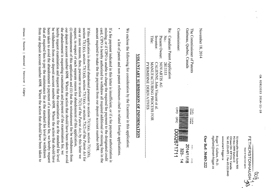 Document de brevet canadien 2813333. Poursuite-Amendment 20131218. Image 1 de 2