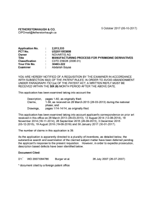 Canadian Patent Document 2813333. Prosecution-Amendment 20161205. Image 1 of 4