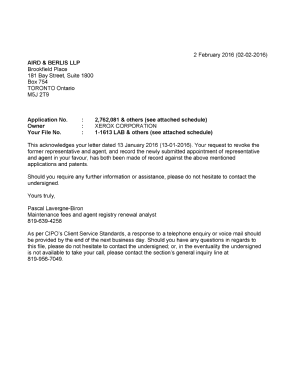 Document de brevet canadien 2813481. Correspondance 20151202. Image 1 de 18