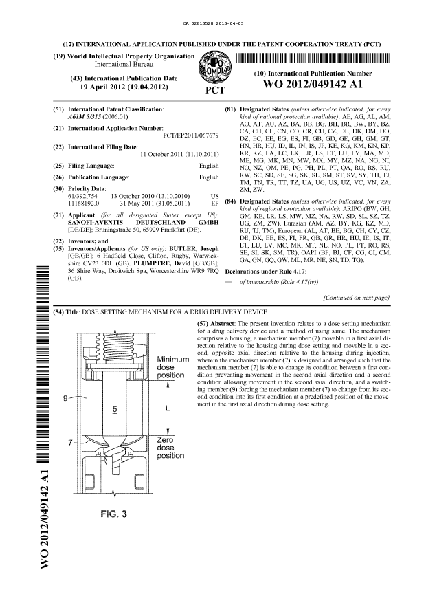 Document de brevet canadien 2813528. Abrégé 20130403. Image 1 de 2