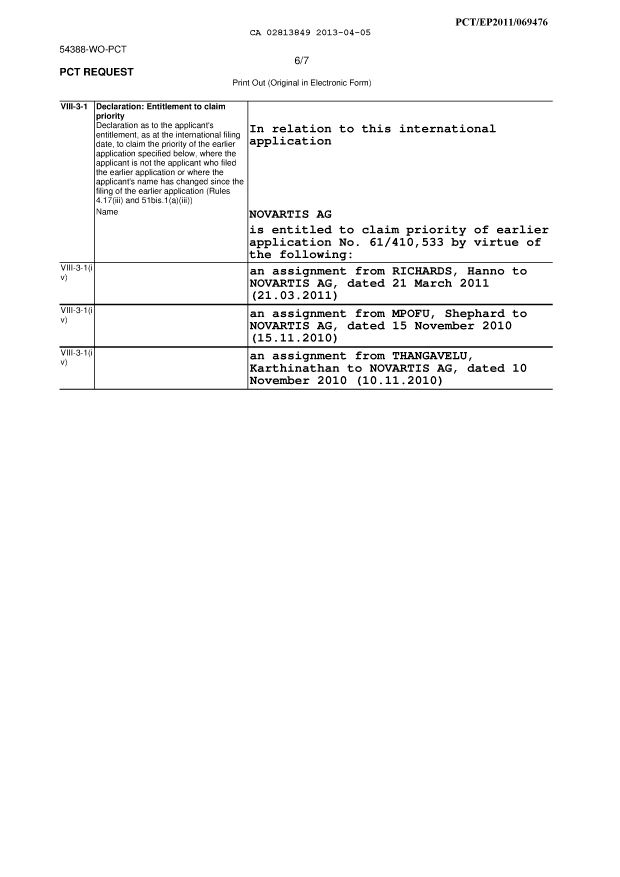 Canadian Patent Document 2813849. PCT 20130405. Image 11 of 11